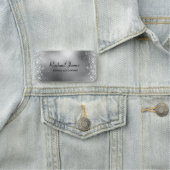 輝エレガントかしい銀箔の名前タグ 名札 (インサイチュ)