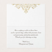 輝エレガントかしい黄金サンキューカード (内部フラット)