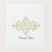 輝エレガントかしい黄金サンキューカード (外部フラット)
