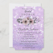 輝エレガントかしい《写真》ぼけ味フローラブライダルシャワー 招待状 (正面)