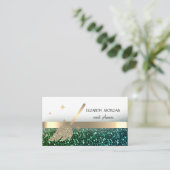 輝エレガントかしい《写真》ぼけ味、金ゴールドストライプブロム 名刺 (スタンド正面)