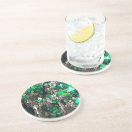 輝エレガントくグラマー緑はディスクのシークアップを楽しむ コースター