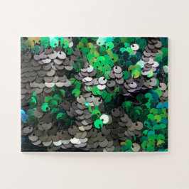 輝エレガントくグラマー緑はディスクのシークアップを楽しむ ジグソーパズル