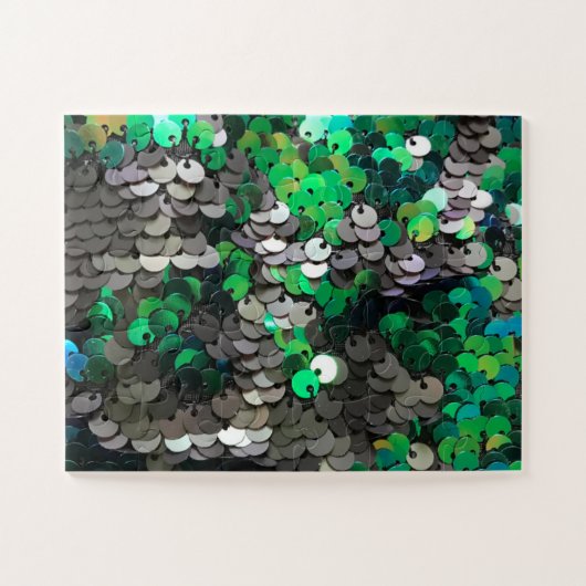 輝エレガントくグラマー緑はディスクのシークアップを楽しむ ジグソーパズル (横)