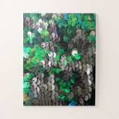 輝エレガントくグラマー緑はディスクのシークアップを楽しむ ジグソーパズル (縦)