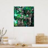 輝エレガントくグラマー緑はディスクのシークアップを楽しむ ポスター (キッチン)