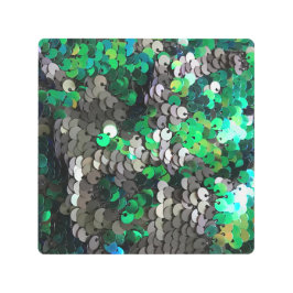 輝エレガントくグラマー緑はディスクのシークアップを楽しむ メタルプリント