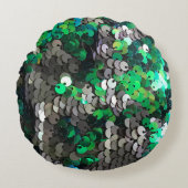 輝エレガントくグラマー緑はディスクのシークアップを楽しむ ラウンドクッション (正面)