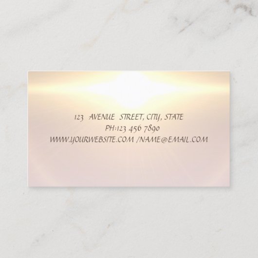 輝エレガントくダイヤモンドの輝く唇が滴る 名刺 (裏面)