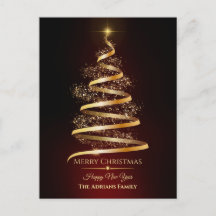 輝エレガントく光を持つ金のクリスマスツリー