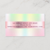 輝エレガントく光、メイクアップアーティスト虹色 名刺 (裏面)