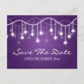 輝エレガントく星の紫の日付を保存 案内ポストカード (正面)