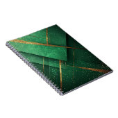 輝エレガントく緑の抽象芸術背景 ノートブック (右側)