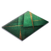 輝エレガントく緑の抽象芸術背景 ノートブック (左側)