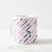 輝エレガントく美しいメイクアップツール コーヒーマグカップ (正面左)