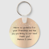 輝エレガントく金ゴールドグラデーショングリッター雨モダン キーホルダー (裏面)