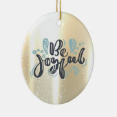 輝エレガントく、フェイク金ゴールド、喜ぶ セラミックオーナメント (右)