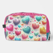 輝カラフルかしいハートパーソナライズされた ドップキット (正面)