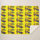 輝カラフルく楽園のオウム シェルパブランケット (正面(横))