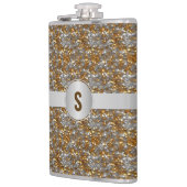 輝パーソナライズされたく装飾銀金ゴールドフラスコ フラスク (左)