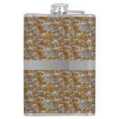 輝パーソナライズされたく装飾銀金ゴールドフラスコ フラスク (裏面)