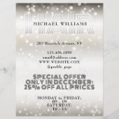 輝フェイクく光沢のある髪のサロン チラシ (正面)