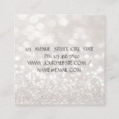 輝モダンかしい《写真》ぼけ味、ラフェイクッシュ、化粧 スクエア名刺 (裏面)