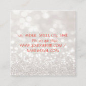 輝モダンかしい《写真》ぼけ味,唇,まばたき,化粧 スクエア名刺 (裏面)