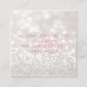 輝モダンかしい《写真》ぼけ味、女の子の顔、メイク&まばたき スクエア名刺 (裏面)