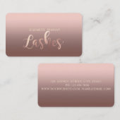 輝モダンきエレガント、まばたき、メイクアップアーティスト 名刺 (正面/裏面)