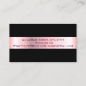 輝モダンき、まばたき、黒いメイクアップアーティスト 名刺 (裏面)