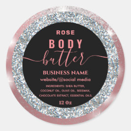 輝モダンくスクリプト体バターのラベル ラウンドシール