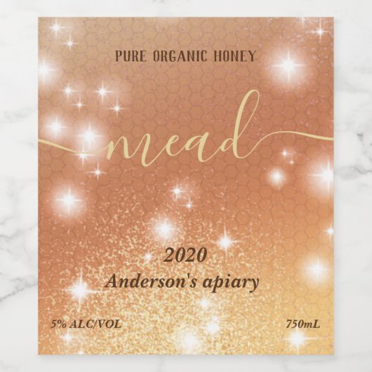 輝モダンく蜂の巣 ワインラベル (シングルラベル)