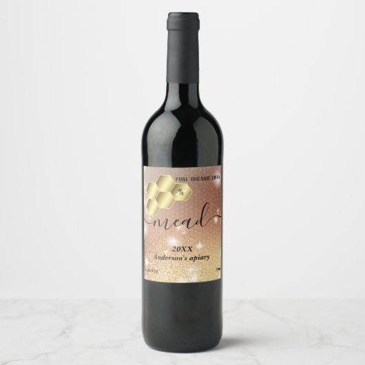 輝モダンく蜂の巣 ワインラベル (正面)