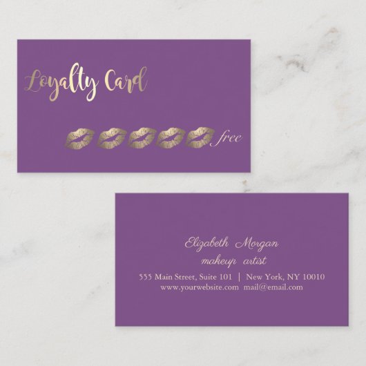 輝モダンエレガントき唇ロイヤリティカード ロイヤリティカード (正面/裏面)