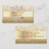 輝モダンエレガントき，《写真》ぼけ味，白デイジー 名刺 (正面/裏面)