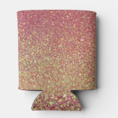 輝モダンパーソナライズされたくピンク 缶クーラー (裏面)