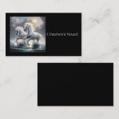 輝威厳のあるかしい白い馬の船酔い 名刺 (正面/裏面)