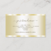 輝性金ゴールド石による高貴なフェイク効果 名刺 (裏面)