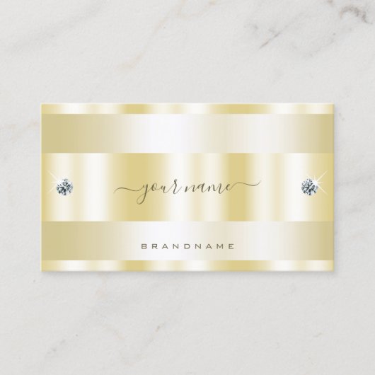 輝性金ゴールド石による高貴なフェイク効果 名刺 (正面)
