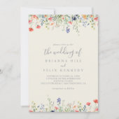 輝数々の色の野結婚花 招待状 (正面)