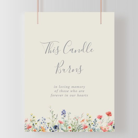 輝数々の色の野花このろうそく ポスター