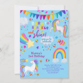 輝生まれきとユニコーンの魔法誕生日 招待状 (正面)