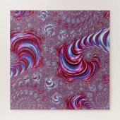 輝鮮やかく溝状のトリップ(幻覚体験)のような渦巻きフラクタル芸術 ジグソーパズル (横)