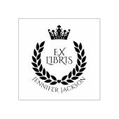 輪と王冠 エクスリブリス 図書館 本 ラバースタンプ (インプリント)