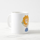 輪の中を飛び跳ねるサーカス・ライオン コーヒーマグカップ (正面左)