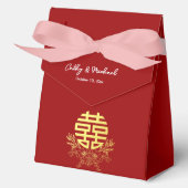 輪の二重の幸福の中国の結婚花 フェイバーボックス (正面)