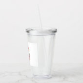 輪カラフル状の花 アクリルタンブラー (左)