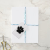 輪郭のある犬の足 ギフトタグ (より糸付き)