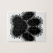 輪郭のある犬の足 ジグソーパズル (横)